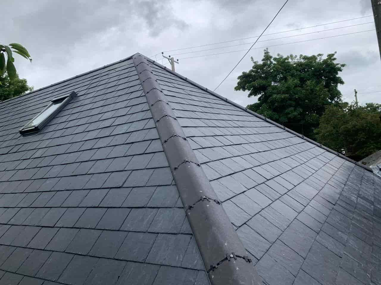 This is a photo of a slate roof installed in Uckfield, East Sussex. All works carried out by Uckfield Roofing Services