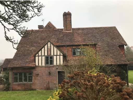 This is a photo of a new roof with kent peg tiles installed in Uckfield, East Sussex. All works carried out by Uckfield Roofing Services